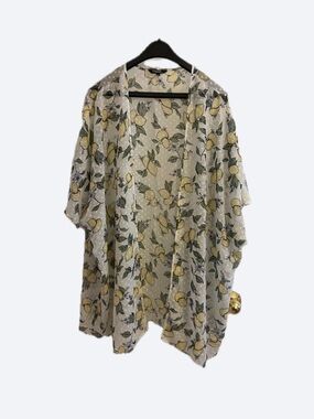 George Floral Lemon Print Top - Yellow, Green, Purple